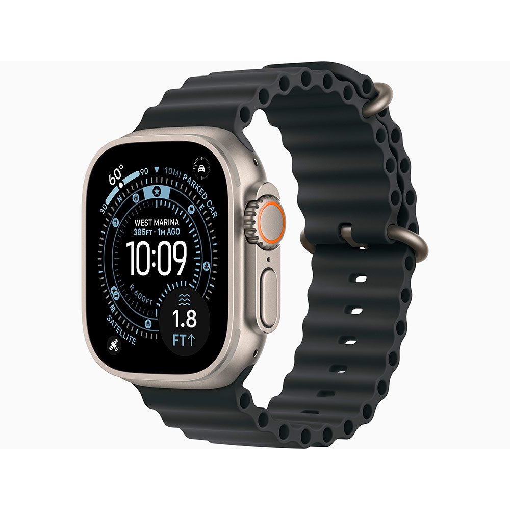 Умные часы Apple Watch Ultra 3 49mm Natural Titanium, Black Ocean Band (US) Умные часы Apple Watch Ultra 3 49mm Natural Titanium, Black Ocean Band (US)