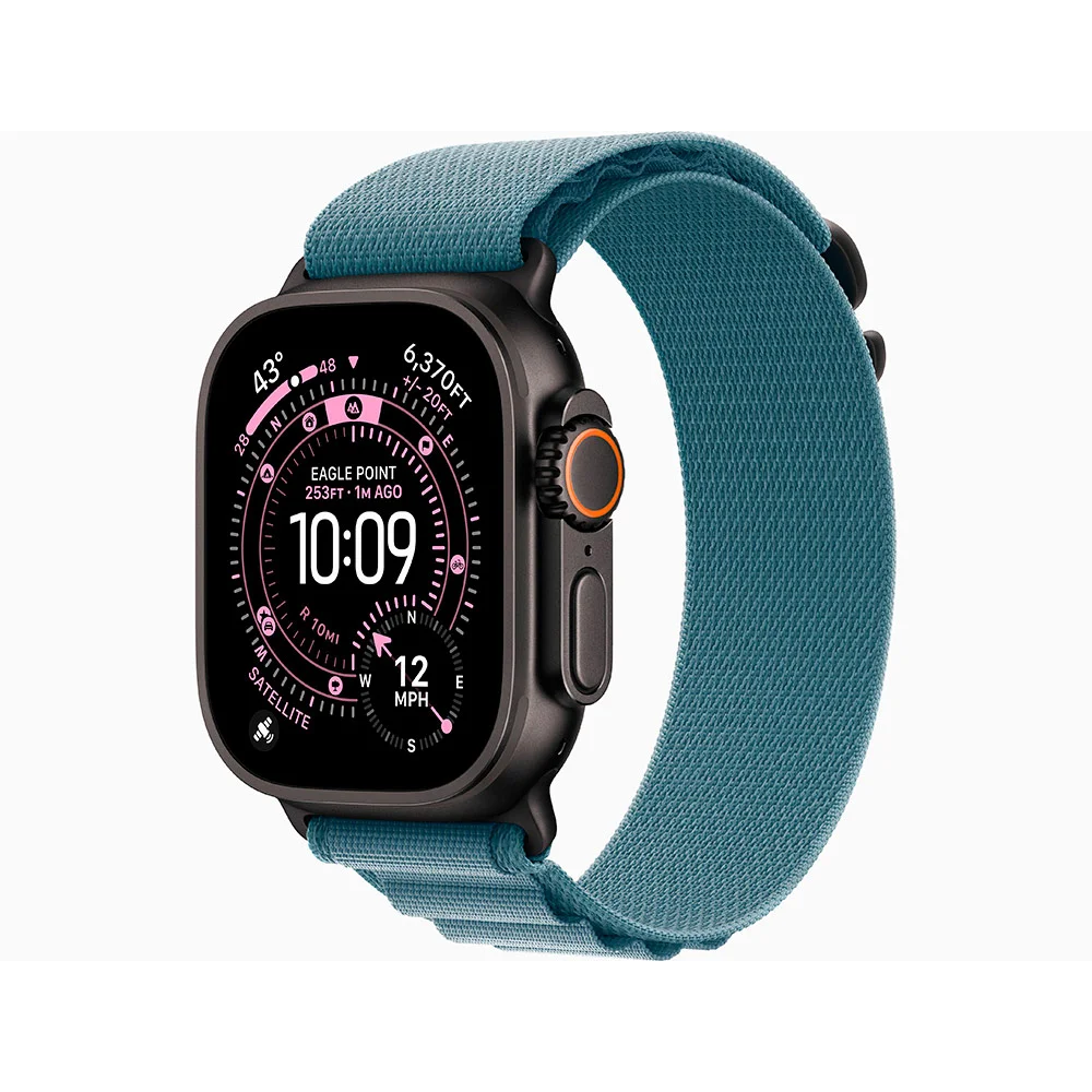 Умные часы Apple Watch Ultra 3 49mm Black Titanium, Light Blue Alpine Loop M (US)
