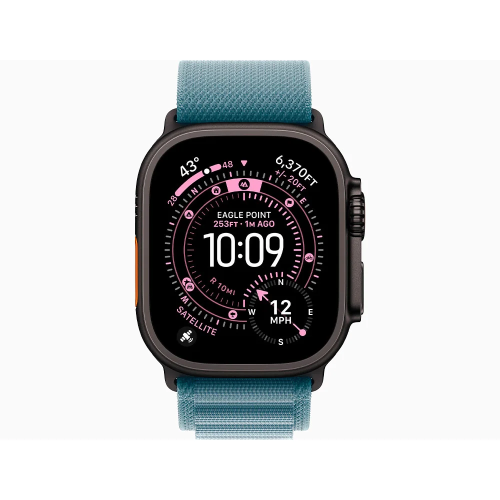 Умные часы Apple Watch Ultra 3 49mm Black Titanium, Light Blue Alpine Loop M (US)