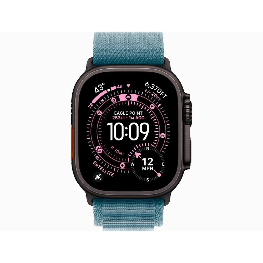 Умные часы Apple Watch Ultra 3 49mm Black Titanium, Light Blue Alpine Loop L (US)