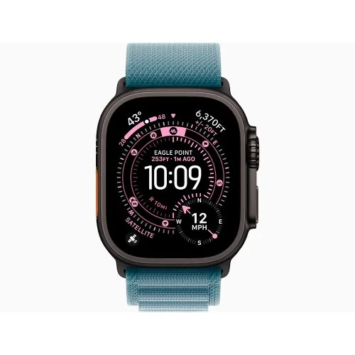 Умные часы Apple Watch Ultra 3 49mm Black Titanium, Light Blue Alpine Loop L (US)