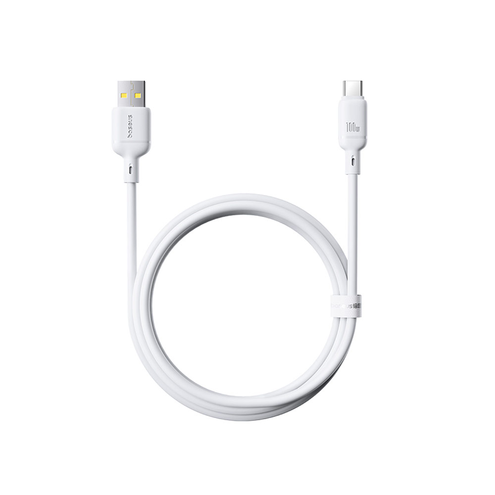 Кабель Baseus Silky Series USB to Type-C (100W, 1м) (P10377703213-00) Белый
