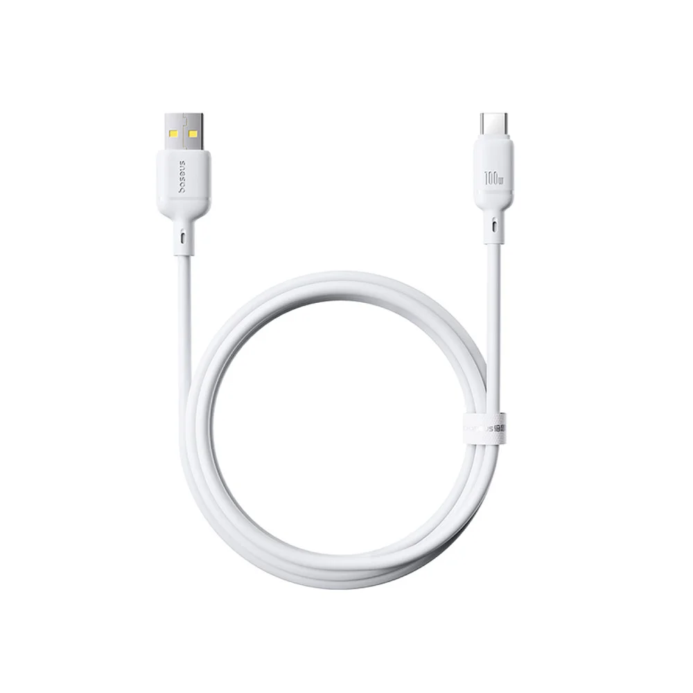 Кабель Baseus Silky Series USB to Type-C (100W, 1м) (P10377703213-00) Белый