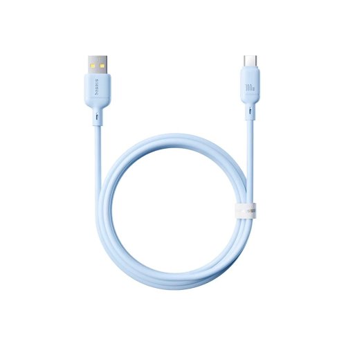 Кабель Baseus Silky Series USB to Type-C (100W, 1м) (P10377703313-00) Голубой