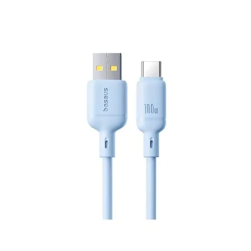 Кабель Baseus Silky Series USB to Type-C (100W, 1м) (P10377703313-00) Голубой