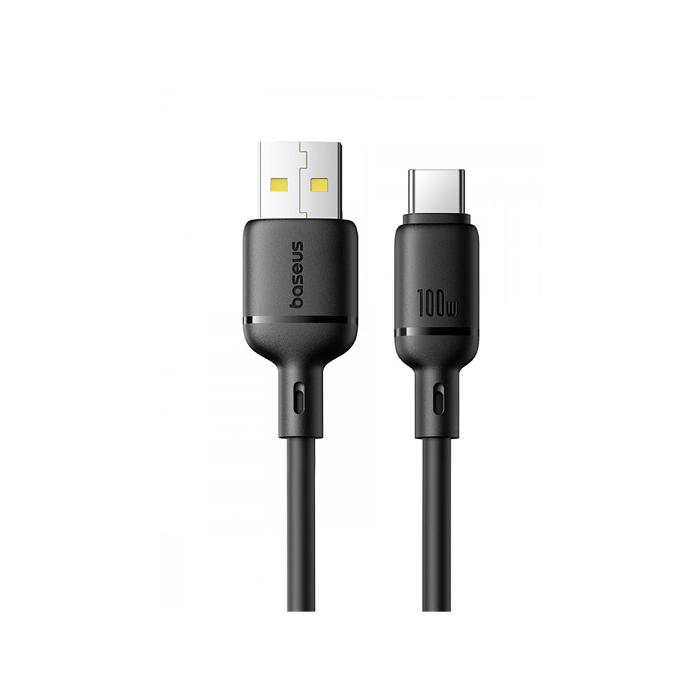 Кабель Baseus Silky Series USB to Type-C (100W, 1м) (P10377703113-00) Черный