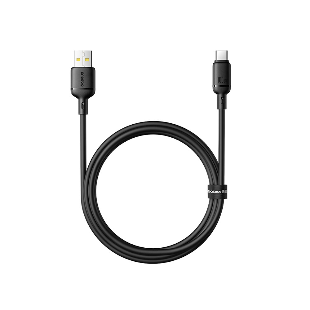 Кабель Baseus Silky Series USB to Type-C (100W, 1м) (P10377703113-00) Черный