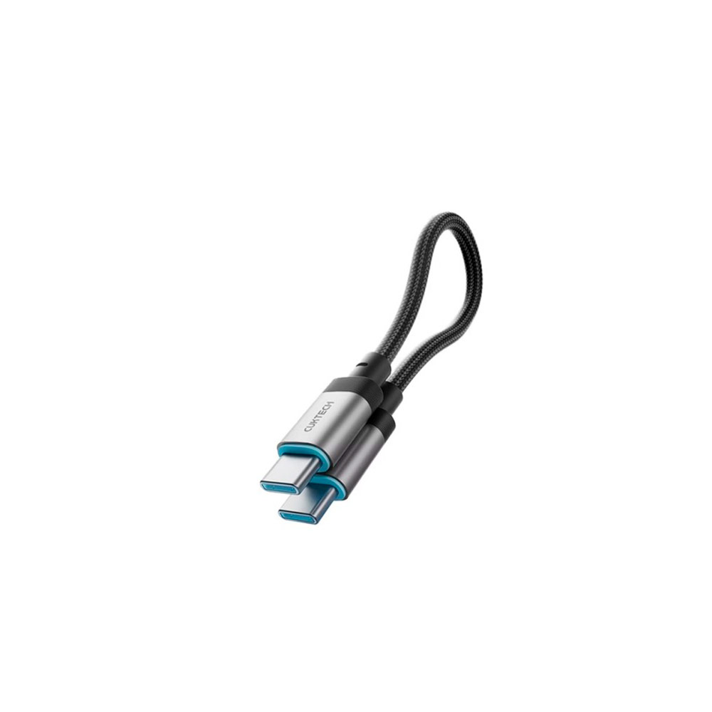 Кабель Cuktech Type-C to Type-C Magnetic Ports (CTC615S) (6A, 240W, 0.15м) Черный