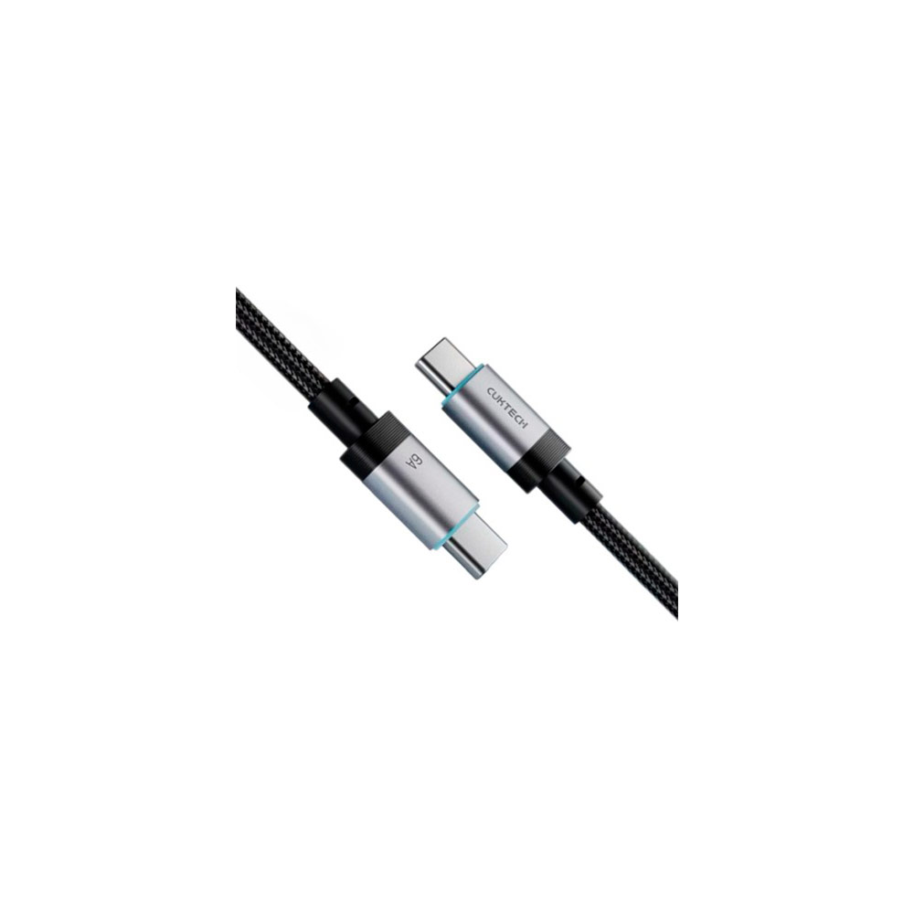 Кабель Cuktech Type-C to Type-C Magnetic Ports (CTC615S) (6A, 240W, 0.15м) Черный