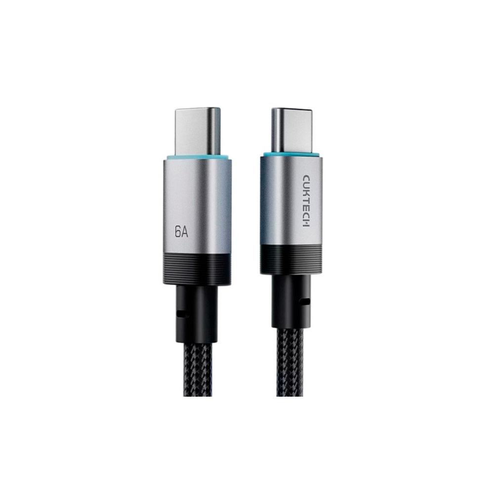 Кабель Cuktech Type-C to Type-C Magnetic Ports (CTC615S) (6A, 240W, 0.15м) Черный