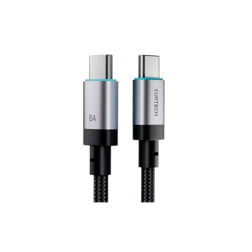 Кабель Cuktech Type-C to Type-C Magnetic Ports (CTC615S) (6A, 240W, 0.15м) Черный