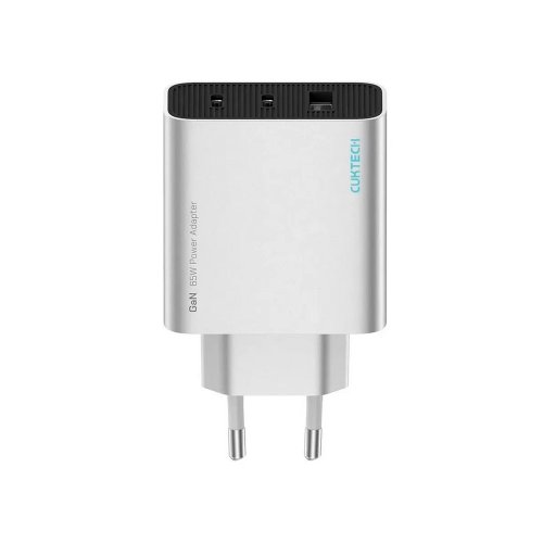 Сетевая зарядка Cuktech 65W Gan (A15C-EU) (2C1A) Серебро