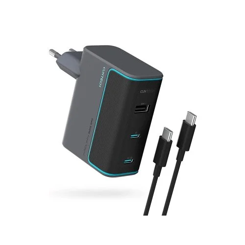 Купить Сетевая зарядка Cuktech Gan 100W (AD1003EU) (2C1A) с кабелем Type-C Серый Сетевая зарядка Cuktech Gan 100W (AD1003EU) (2C1A) с кабелем Type-C Серый