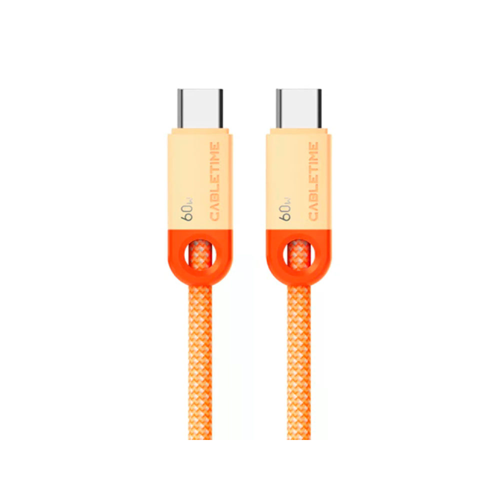 Кабель CABLETIME USB-C to USB-C (60W, 1м) (CUP5H) Оранжевый