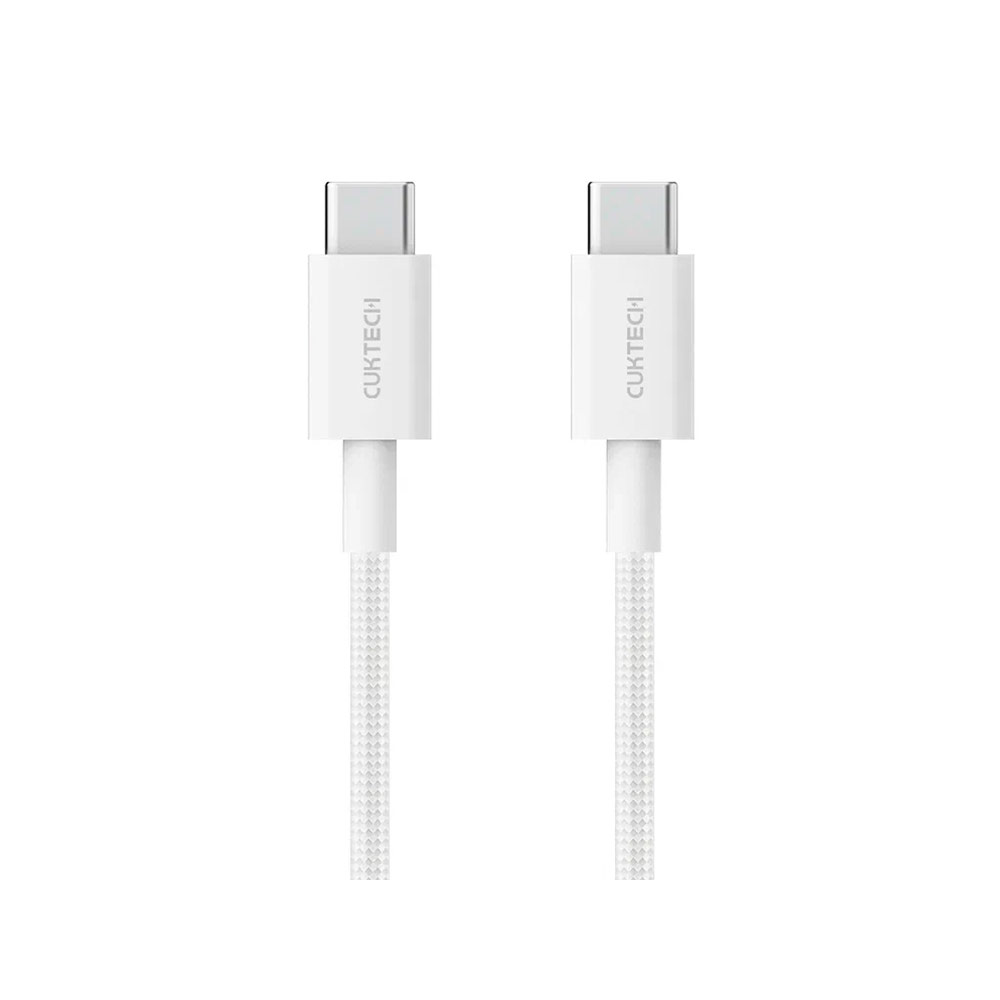 Кабель Cuktech Type-C to Type-C Braided (CTC315P) (3A, 60W, 1.5м) Белый