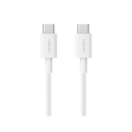 Кабель Cuktech Type-C to Type-C Braided (CTC315P) (3A, 60W, 1.5м) Белый
