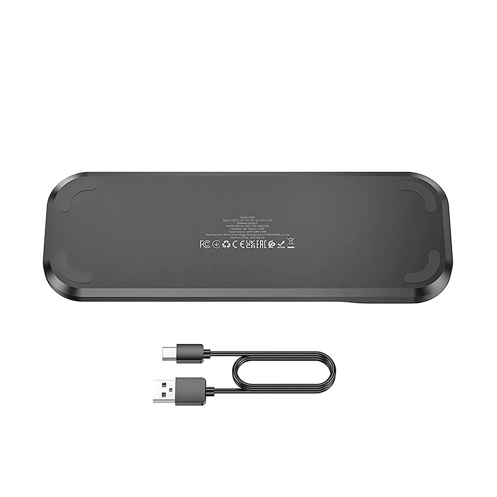 Купить Беспроводное зарядное устройство HOCO CQ5 Step 3-in-1 (iWatch) Черный Беспроводное зарядное устройство HOCO CQ5 Step 3-in-1 (iWatch) Черный