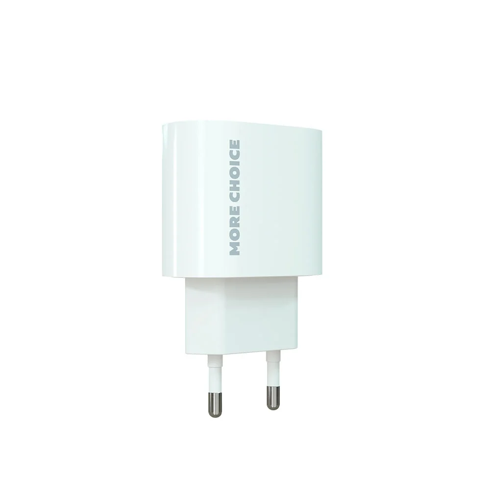 Купить Сетевая зарядка More Сhoice (NC65) (3A, PD, 25W) Белый Сетевая зарядка More Сhoice (NC65) (3A, PD, 25W) Белый