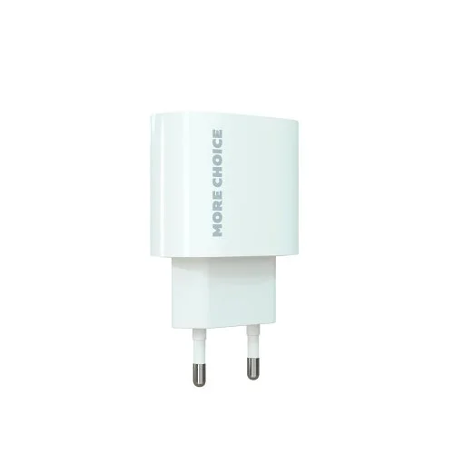 Купить Сетевая зарядка More Сhoice (NC65) (3A, PD, 25W) Белый Сетевая зарядка More Сhoice (NC65) (3A, PD, 25W) Белый