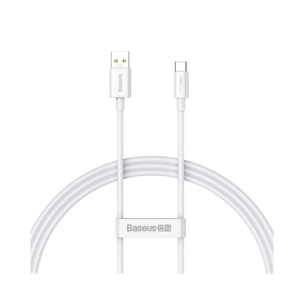 Кабель Baseus Superior Series (SUPERVOOC) Fast USB to Type-C (65W, 1м) (CAYS000902) Белый