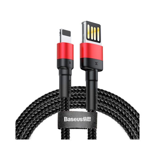 Кабель Baseus Cafule USB to Lightning (2.4A, 1м) (CALKLF-G91) Красный+Черный