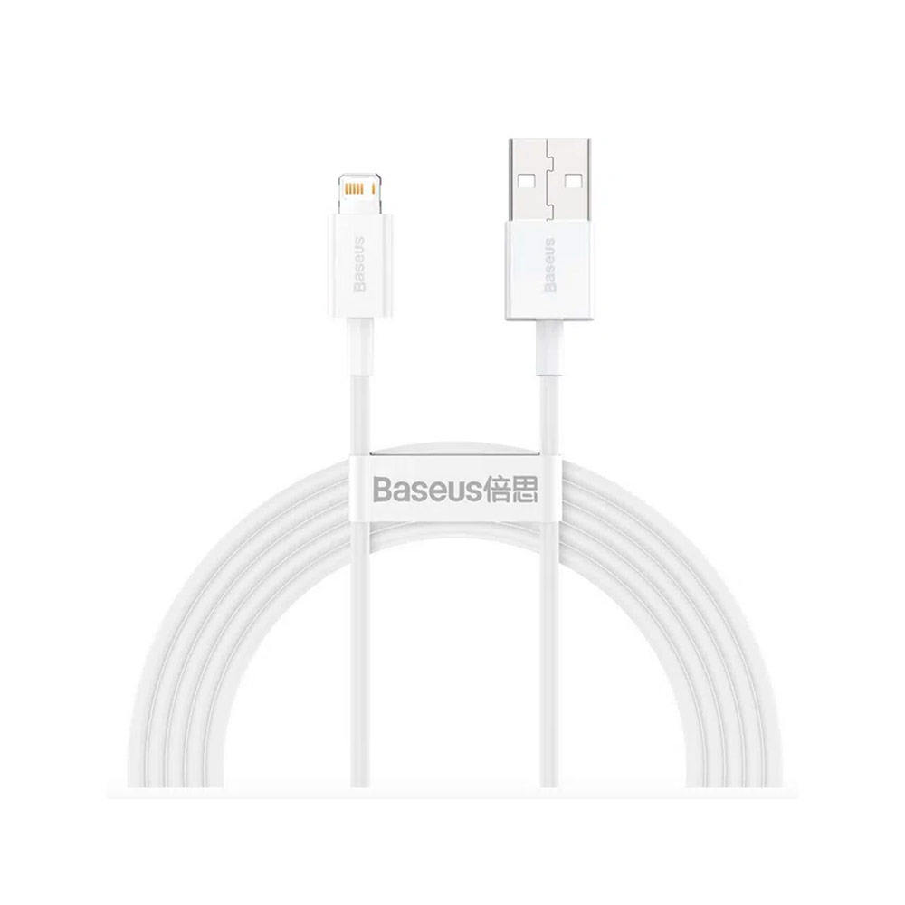 Кабель Baseus Fast Charging Data Cable USB to Lightning (PD, 2.4A, 2м) (CALYS-C02) Белый