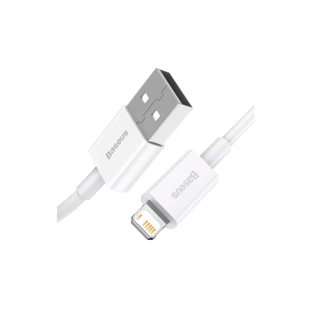 Кабель Baseus Fast Charging Data Cable USB to Lightning (PD, 2.4A, 2м) (CALYS-C02) Белый