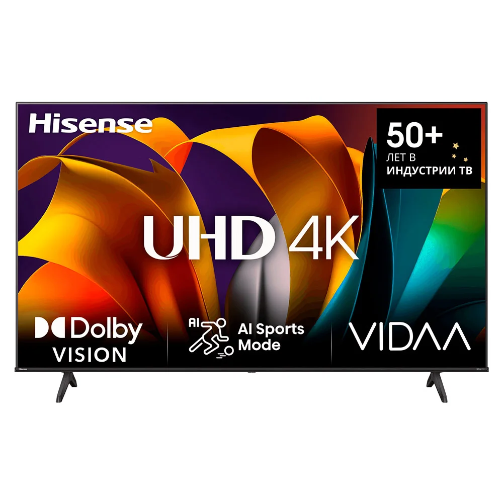Телевизор 55" Hisense 55A6N 2024 (4K Ultra HD 3840x2160, Smart TV) Черный