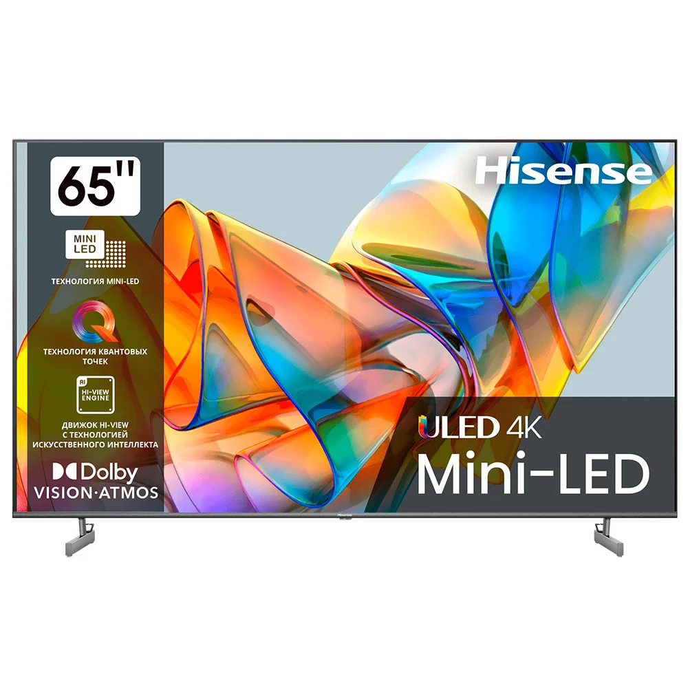 Телевизор 65" Hisense 65U6KQ (4K Ultra HD 3840x2160, Smart TV) Серый