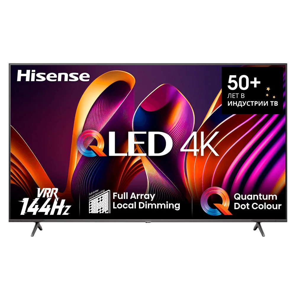 Телевизор 65" Hisense 65E7NQ PRO 2024 (4K Ultra HD 3840x2160, Smart TV) Черный