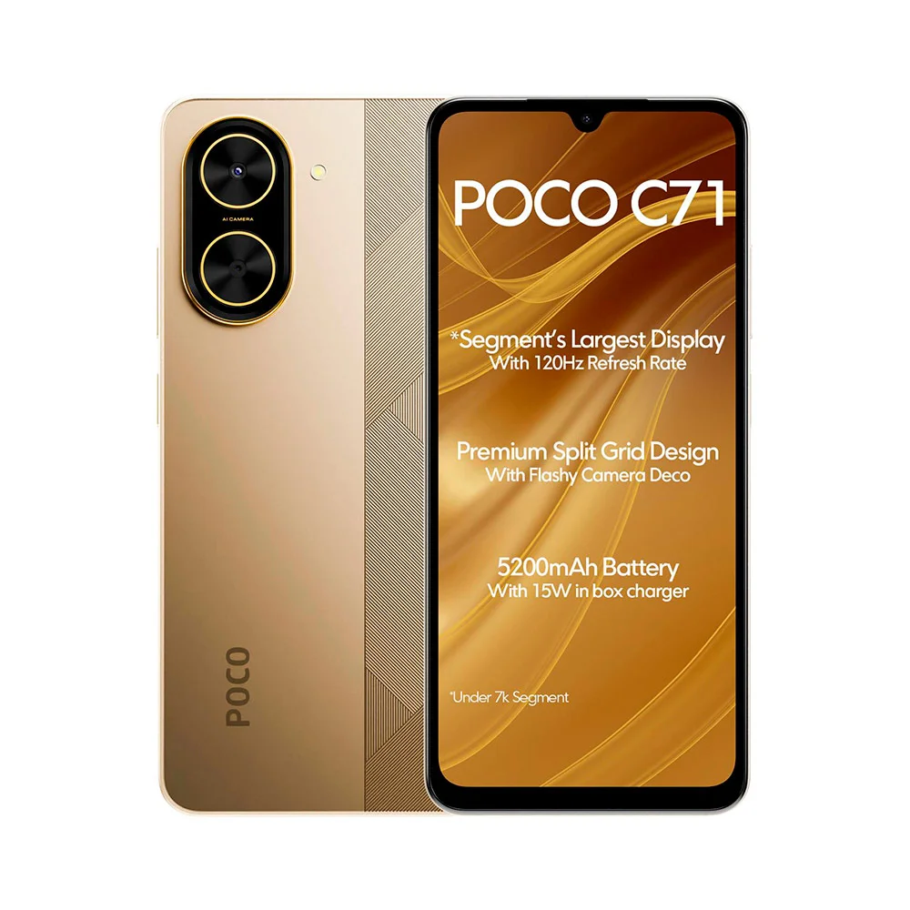 Смартфон Xiaomi Poco C71 4/128Gb Desert Gold (Золотой) RU Смартфон Xiaomi Poco C71 4/128Gb Desert Gold (Золотой) RU