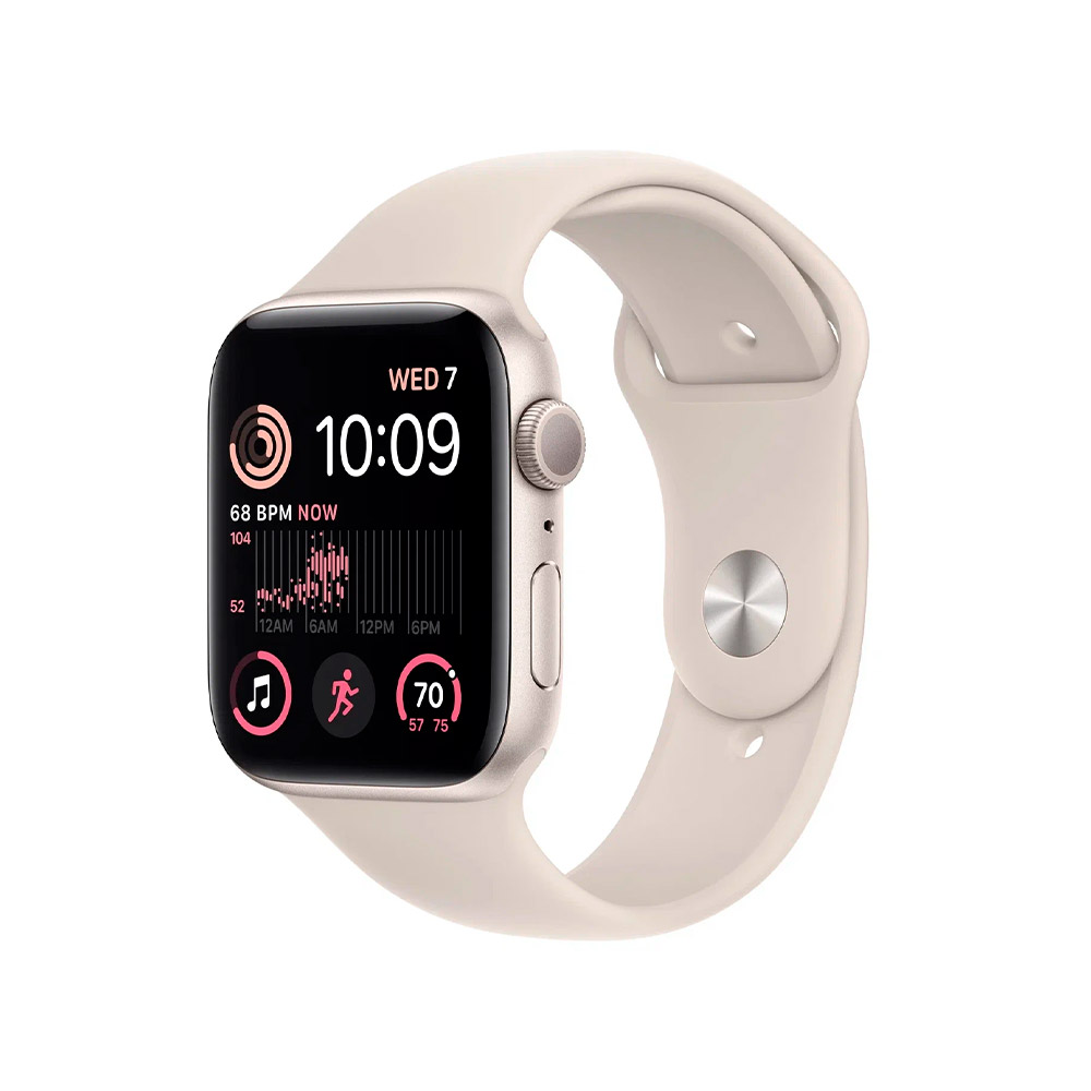 Умные-часы Apple Watch SE Gen 2 44mm Starlight Aluminium (MRE43QA)