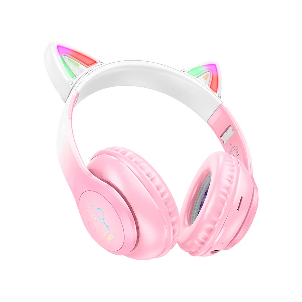 Купить Беспроводные наушники Hoco W42 Cat Ears Cherry Blossom (Розовый) Беспроводные наушники Hoco W42 Cat Ears Cherry Blossom (Розовый)