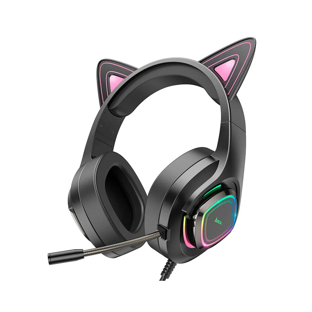 Проводные наушники Hoco W107 Cute Phantom Cat (Черный) Проводные наушники Hoco W107 Cute Phantom Cat (Черный)