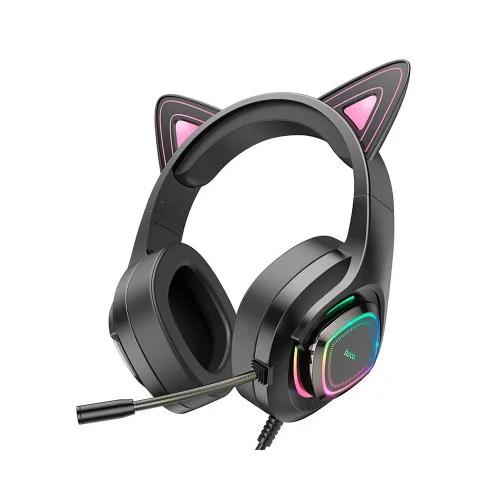 Купить Проводные наушники Hoco W107 Cute Phantom Cat (Черный) Проводные наушники Hoco W107 Cute Phantom Cat (Черный)