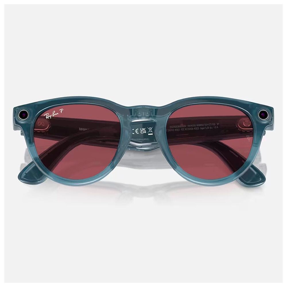 Умные очки Meta Ray-Ban (RW4009) Shiny Jeans/Polar Dusty Red M