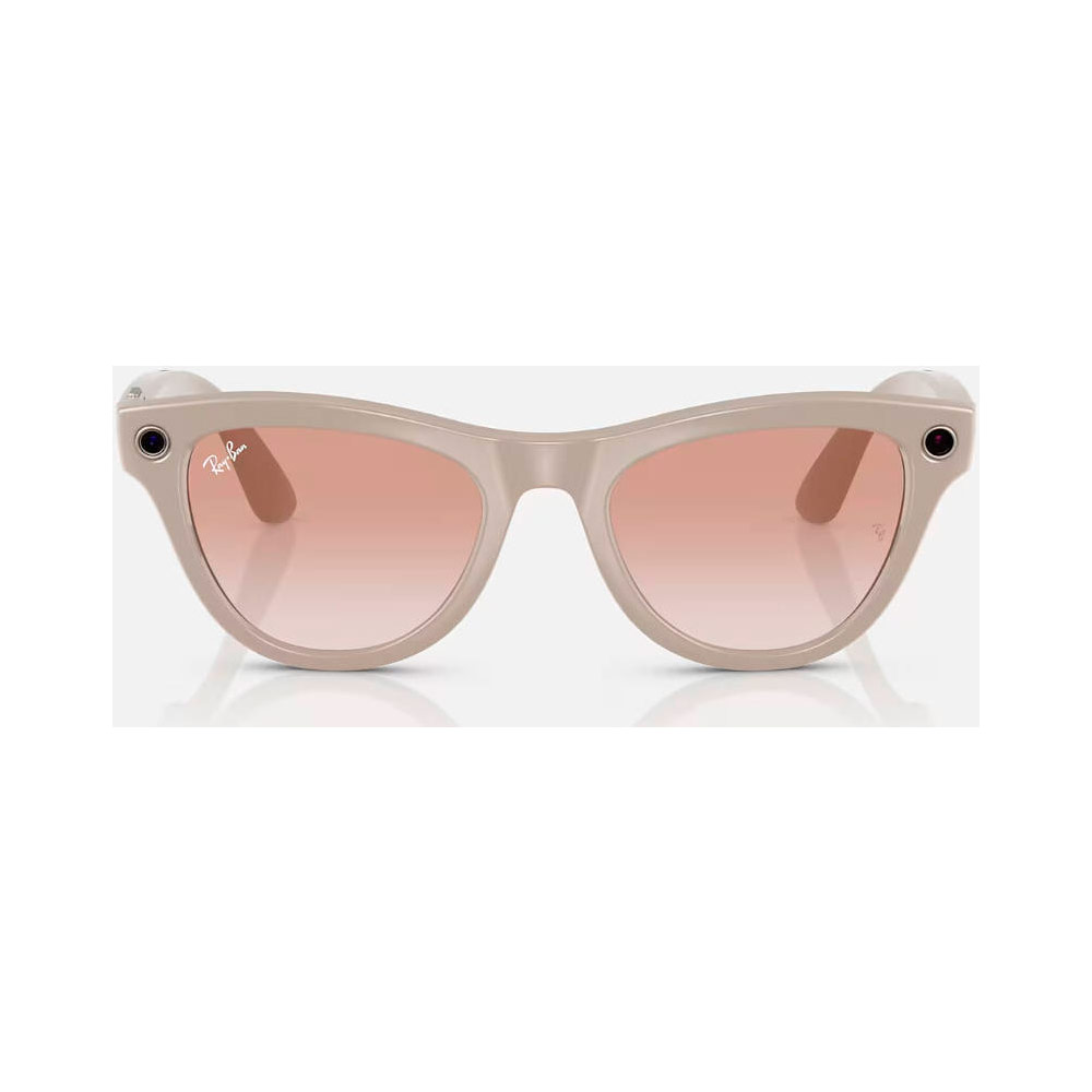 Умные очки Meta Ray-Ban (RW4010) Shiny Chalky Gray/Gradient Cinnamon Pink L