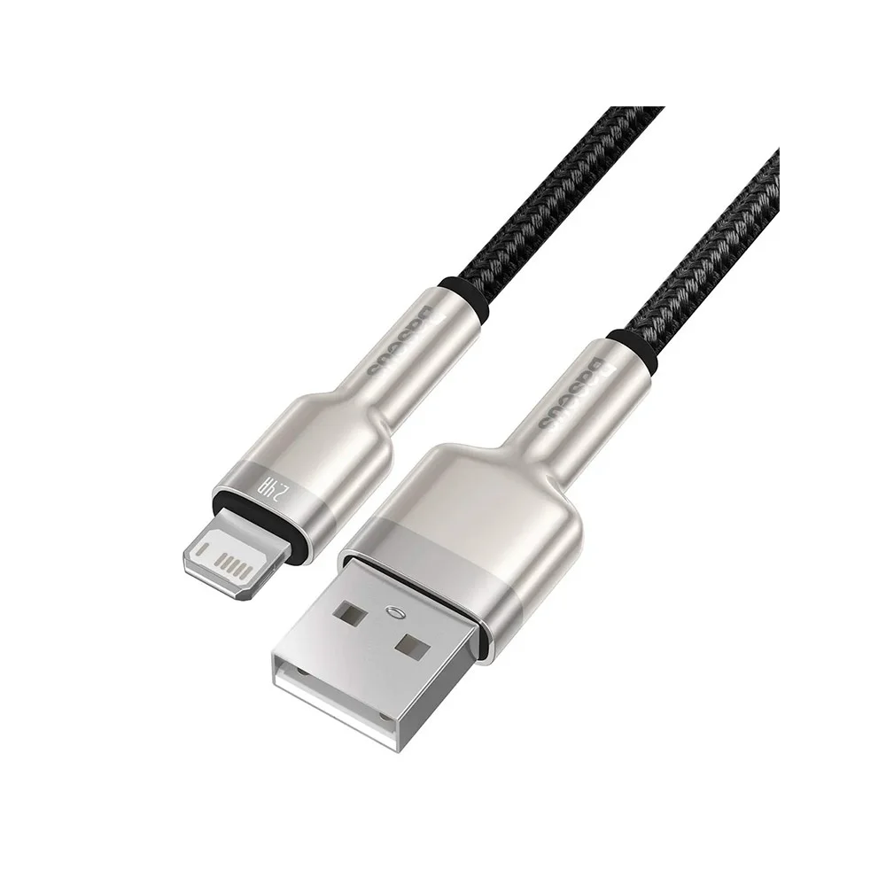 Кабель Baseus Cafule Series Metal Data Cable USB to Lightning (2.4A ,1m) (CALJK-A01) Чёрный