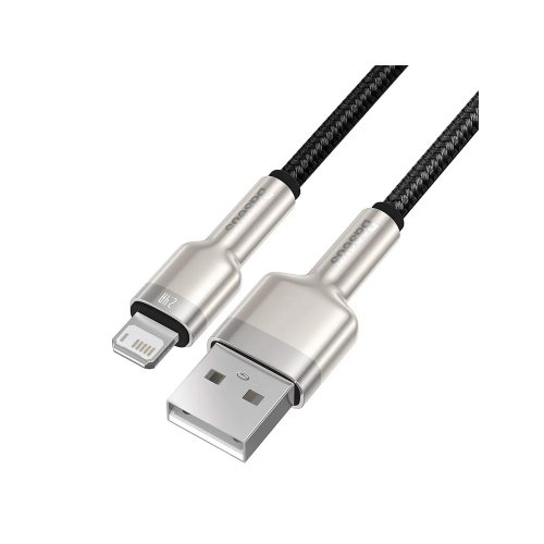 Кабель Baseus Cafule Series Metal Data Cable USB to Lightning (2.4A ,1m) (CALJK-A01) Чёрный