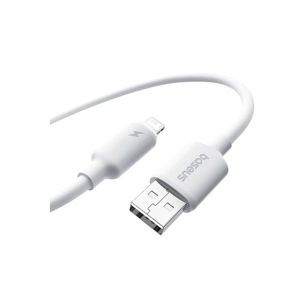 Кабель Baseus Foamed Silicone Fast Charging USB to Lightning (2.4A, 1m) (E0426901) Белый