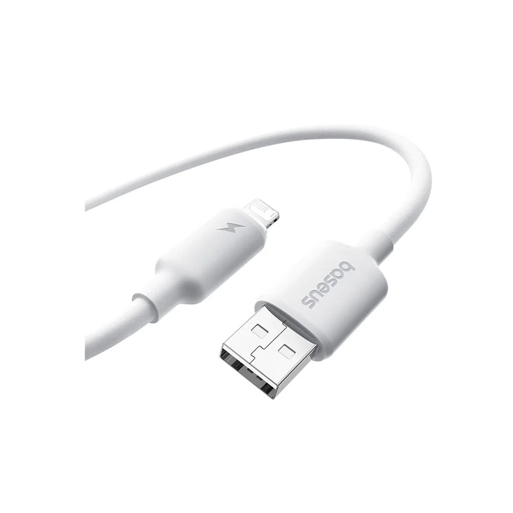 Кабель Baseus Foamed Silicone Fast Charging USB to Lightning (2.4A, 1m) (E0426901) Белый