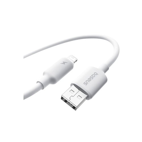 Кабель Baseus Foamed Silicone Fast Charging USB to Lightning (2.4A, 1m) (E0426901) Белый